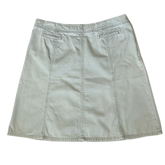 Eddie Bauer Y2K Stylish Women's Skirt Set Soft Army Green and Cream size 12 - Picture 2 of 12